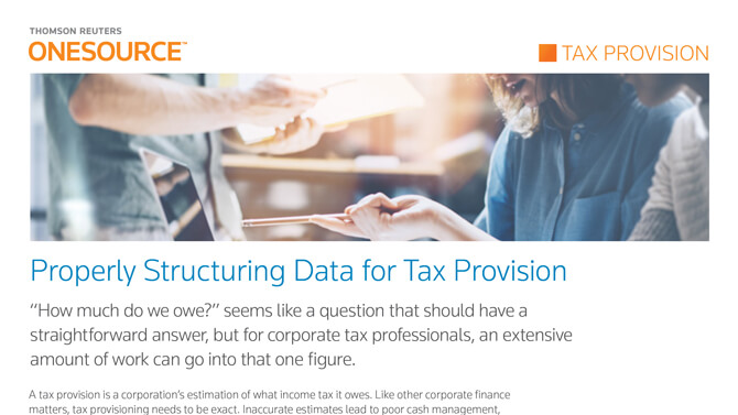 Properly Structuring Data for Tax Provision PDF Cover